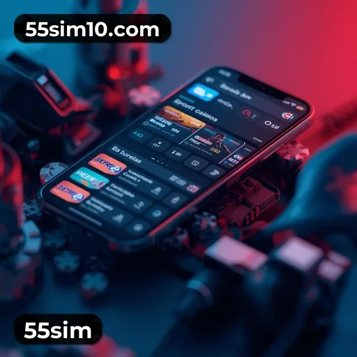 Aplicativo móvel 55sim para iOS e Android